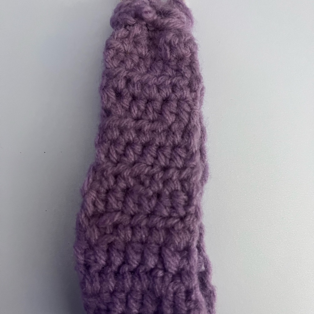 Handmade Lavender Knit Key & Card Holder